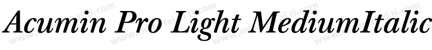Acumin Pro Light MediumItalic字体转换
